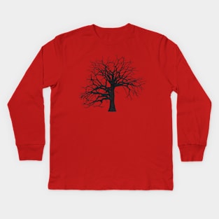 Merry Christmas Winter Old Tree Kids Long Sleeve T-Shirt